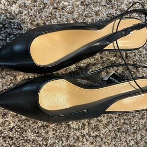 Express Black Pointed Toe Heels